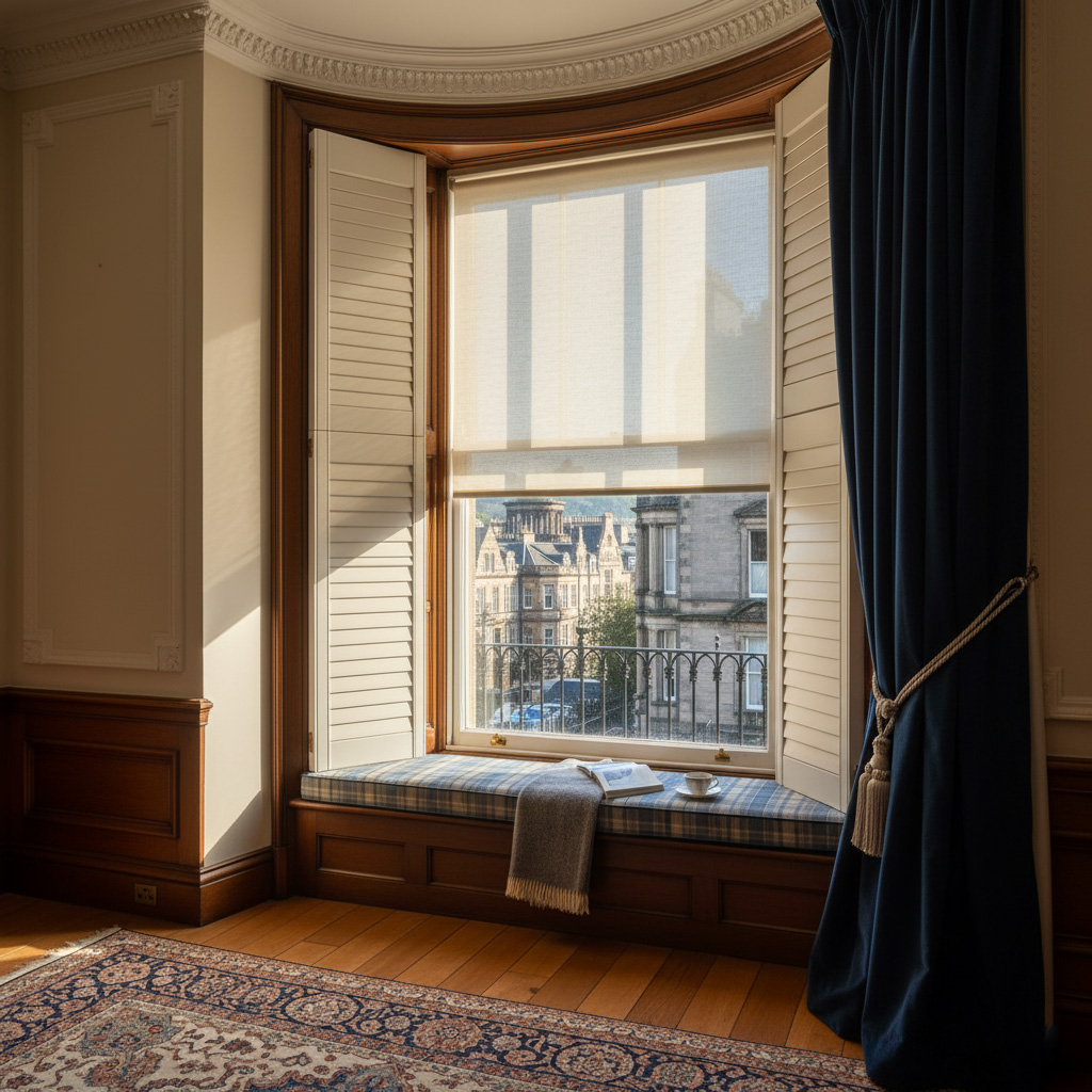 How to Choose the Right Blinds or Shutters for Bay Windows in Edinburgh Homes